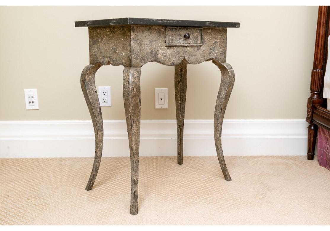 20th Century Amy Howard Collection Paint Decorated Country French Style Side Table For Sale