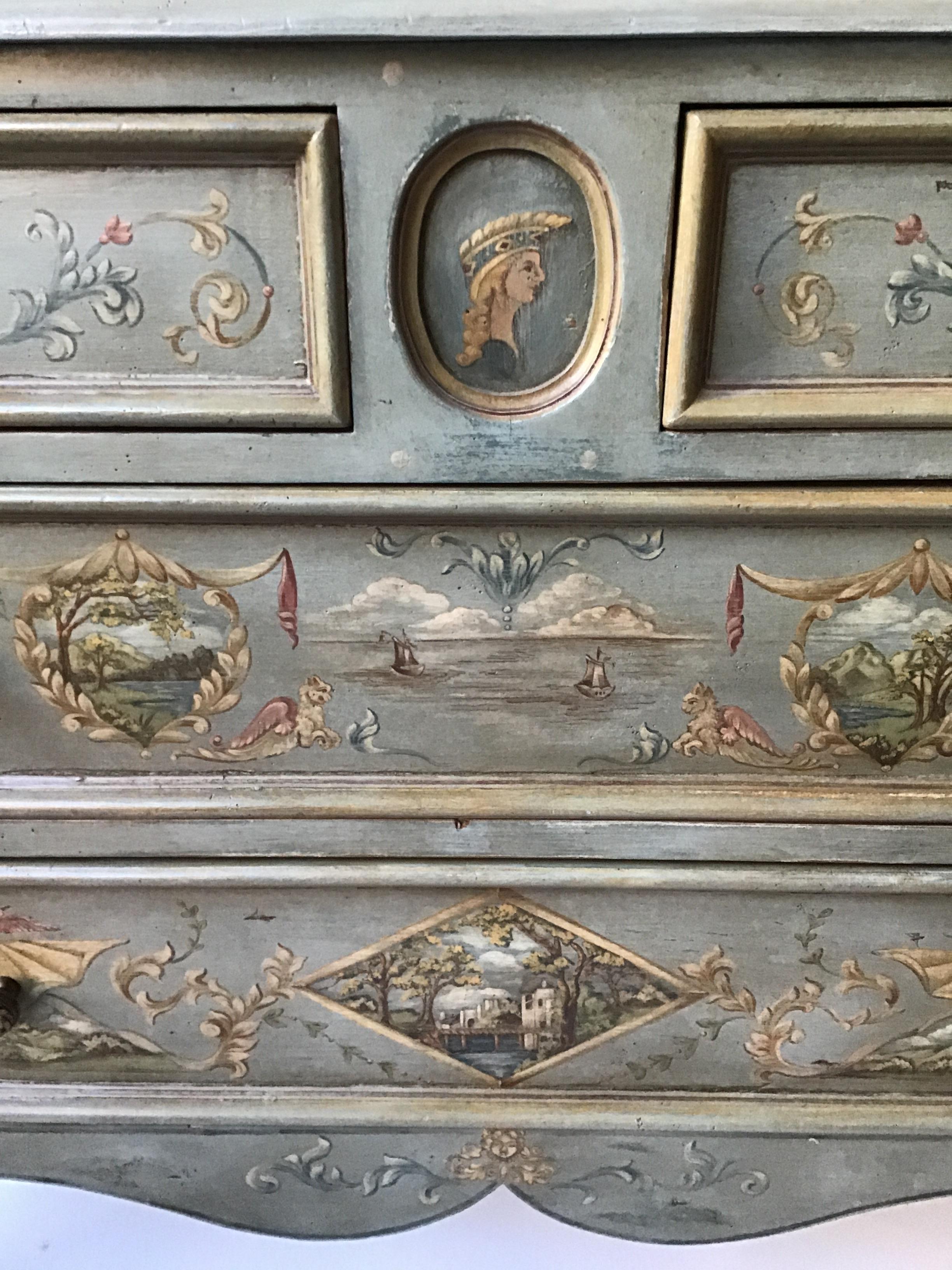 Amy Howard Painted Chest of Drawers In Good Condition In Tarrytown, NY
