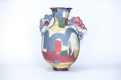 After Alhambra', large, raspberry, lilac and pine, 2021, Amy Hughes