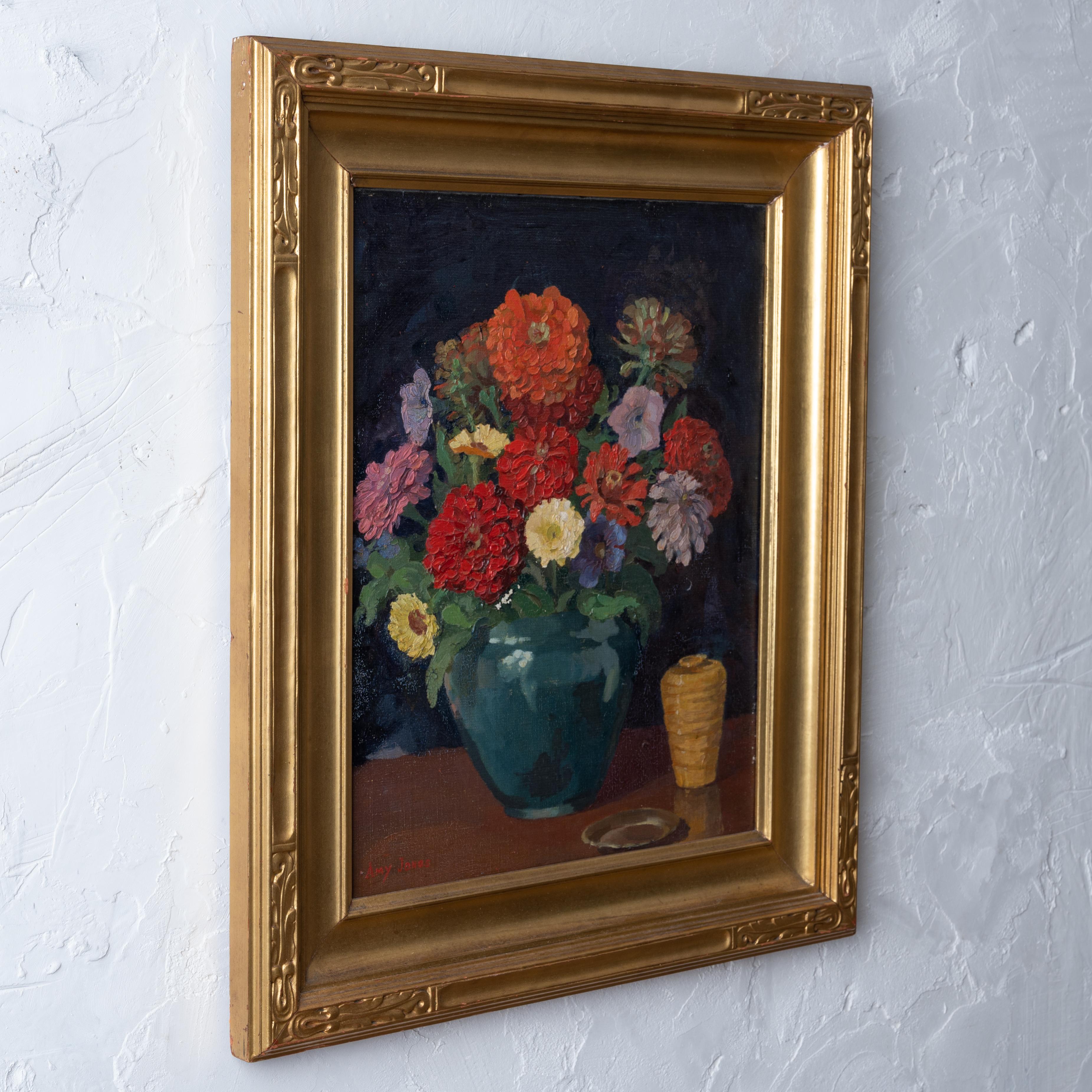 Wood Amy Jones (Frisbie) Still Life with Flowers For Sale