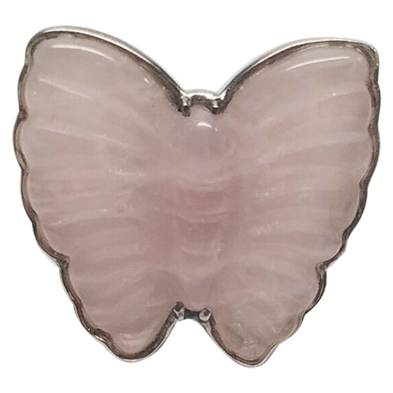 Amy Kahn Russell Carved Pink Quartz Butterfly Ring