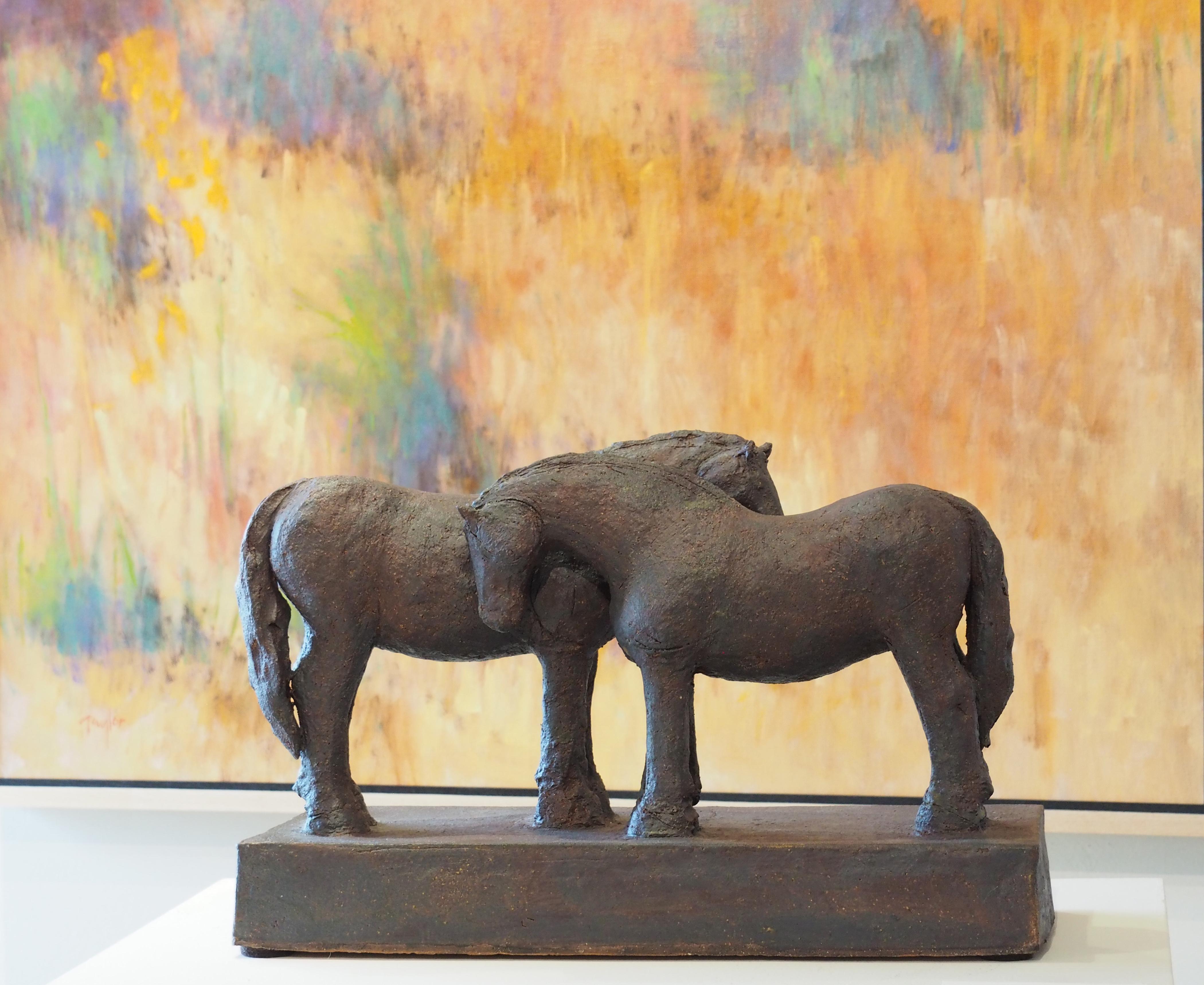 Companion - Horse Sculpture (horses, sculpture, ceramic)  2