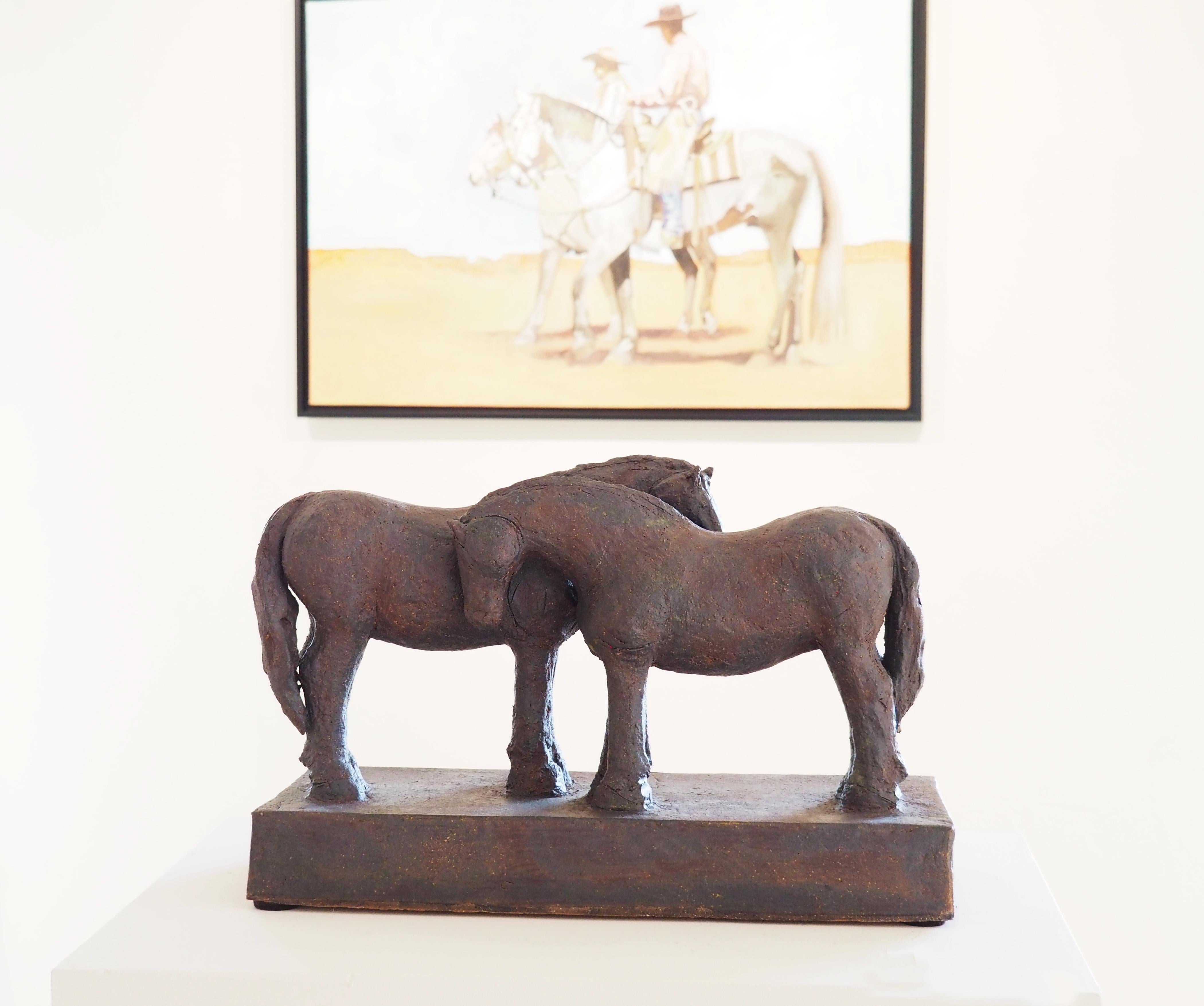 Companion - Horse Sculpture (horses, sculpture, ceramic)  3