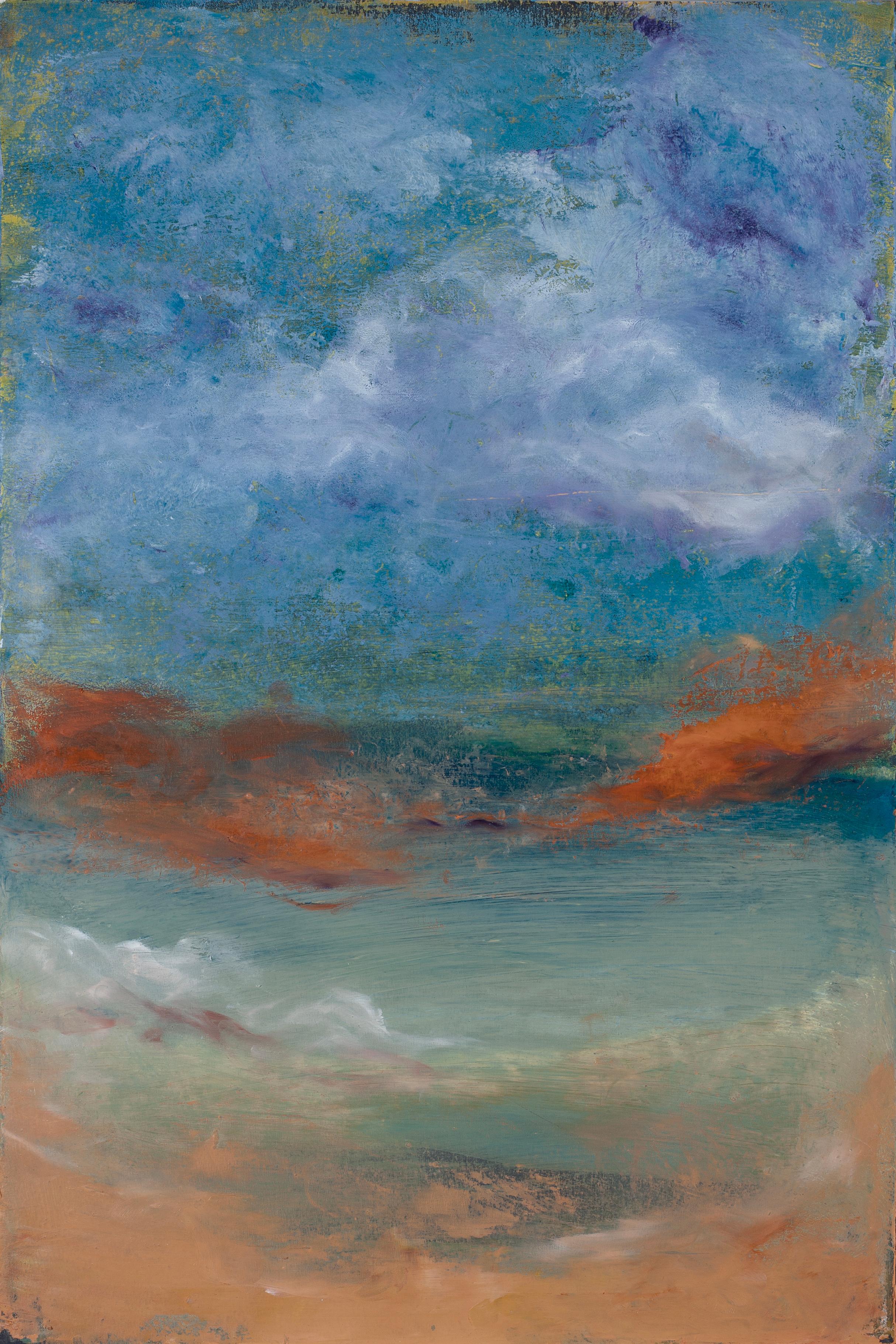 Amy Meyer Landscape Painting – Roter Himmel am Morgen