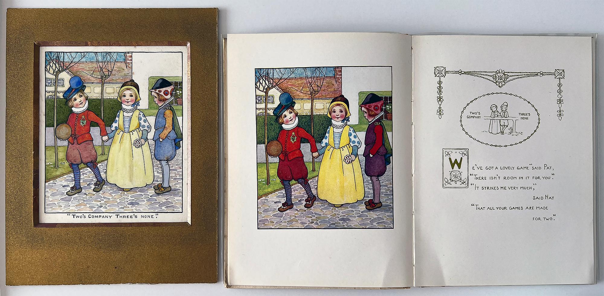 Three Children Book Illustration - Female Illustrator  - Turn of the Century  For Sale 6