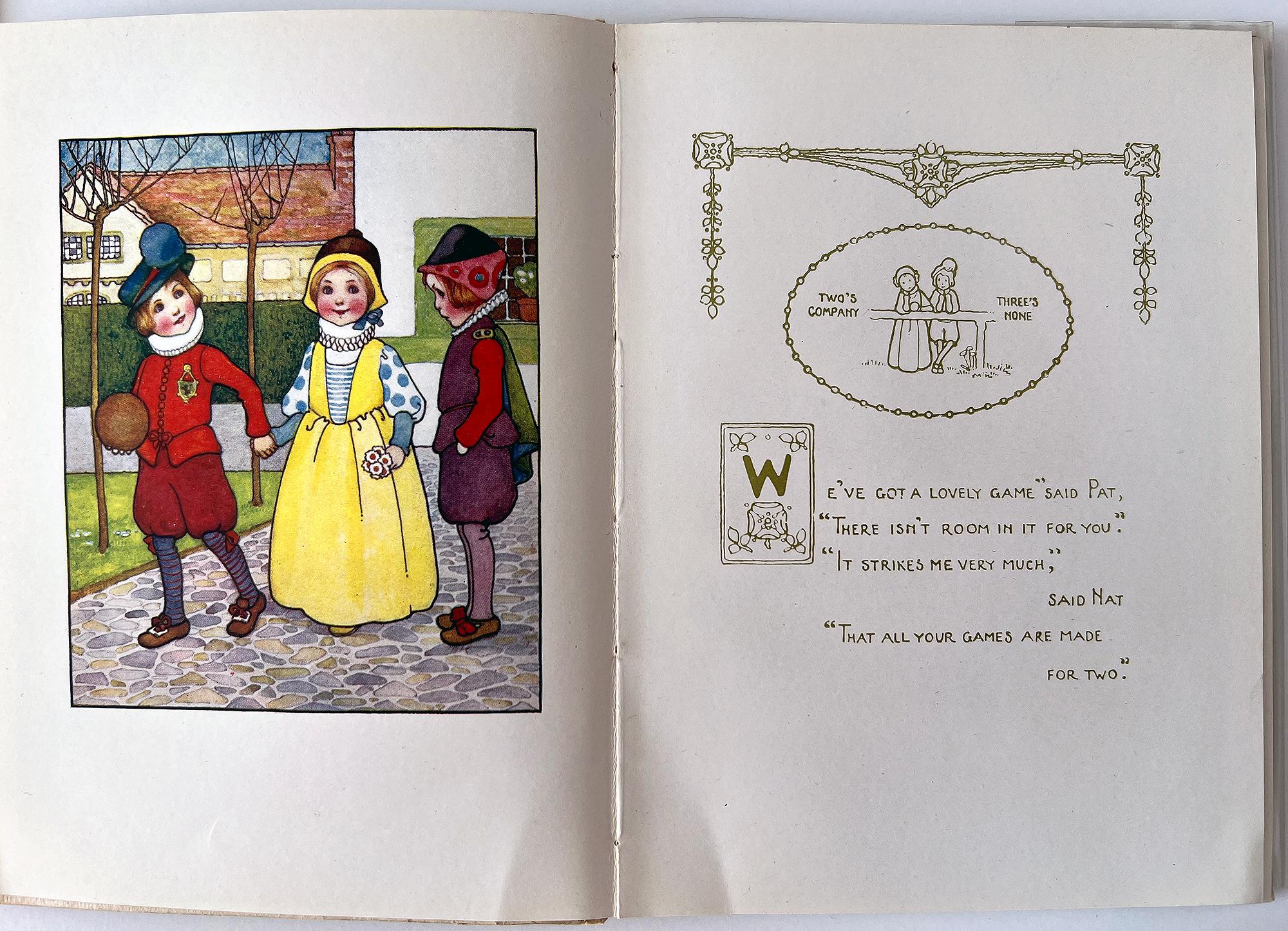 Three Children Book Illustration - Female Illustrator  - Turn of the Century  For Sale 7