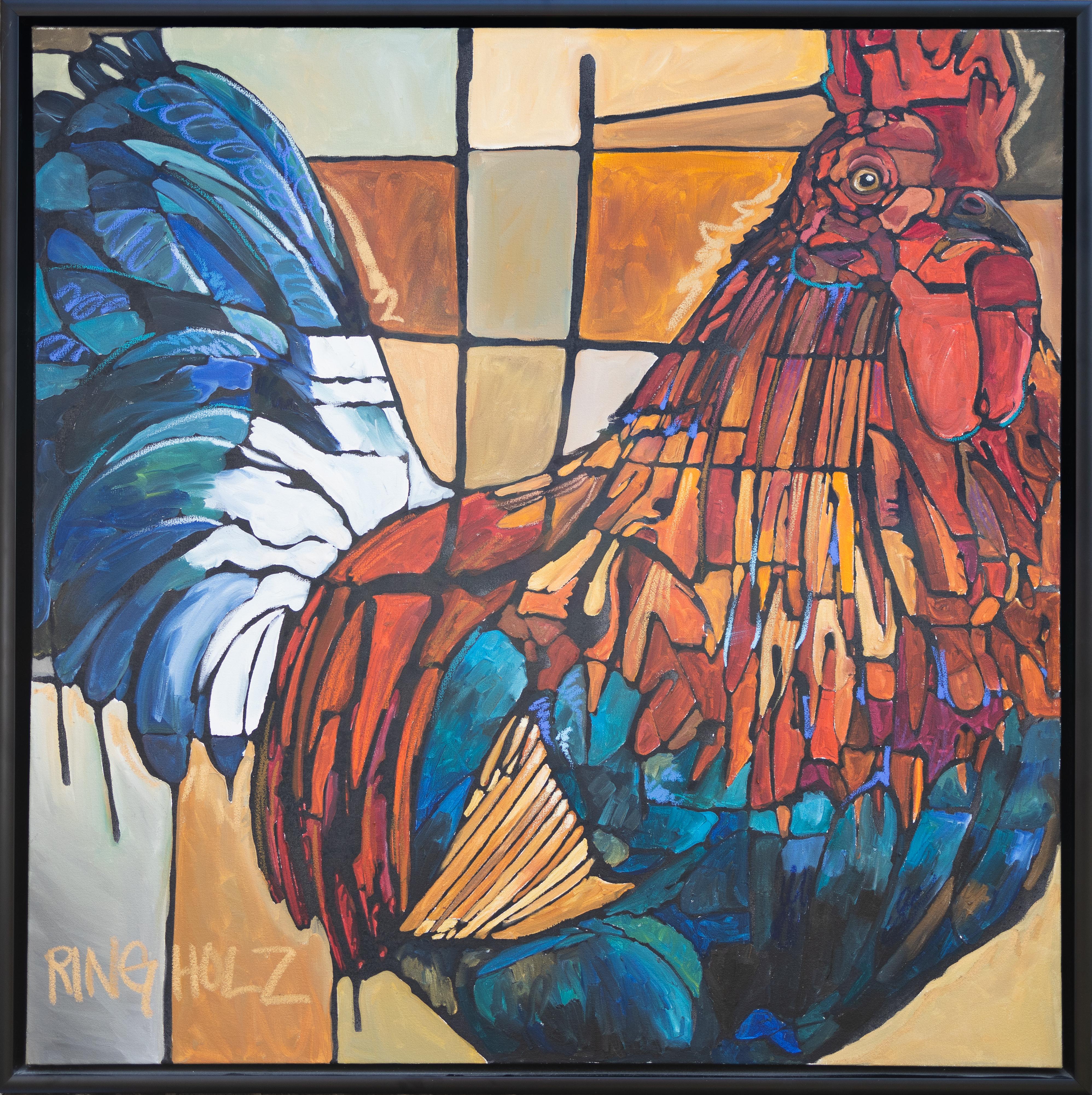 Fiero come un pavone - Painting di Amy Ringholz