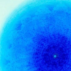 Revolution XXVI - blue delicate intricate lasercut abstract geometric print