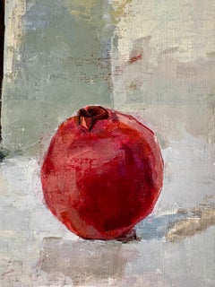 Pomegranate: Still Life Painting, Acrylic on Paper, 12x9