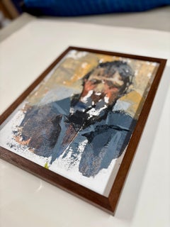 Sargent, peinture de portrait, huile sur toile, encadrée, 9x12