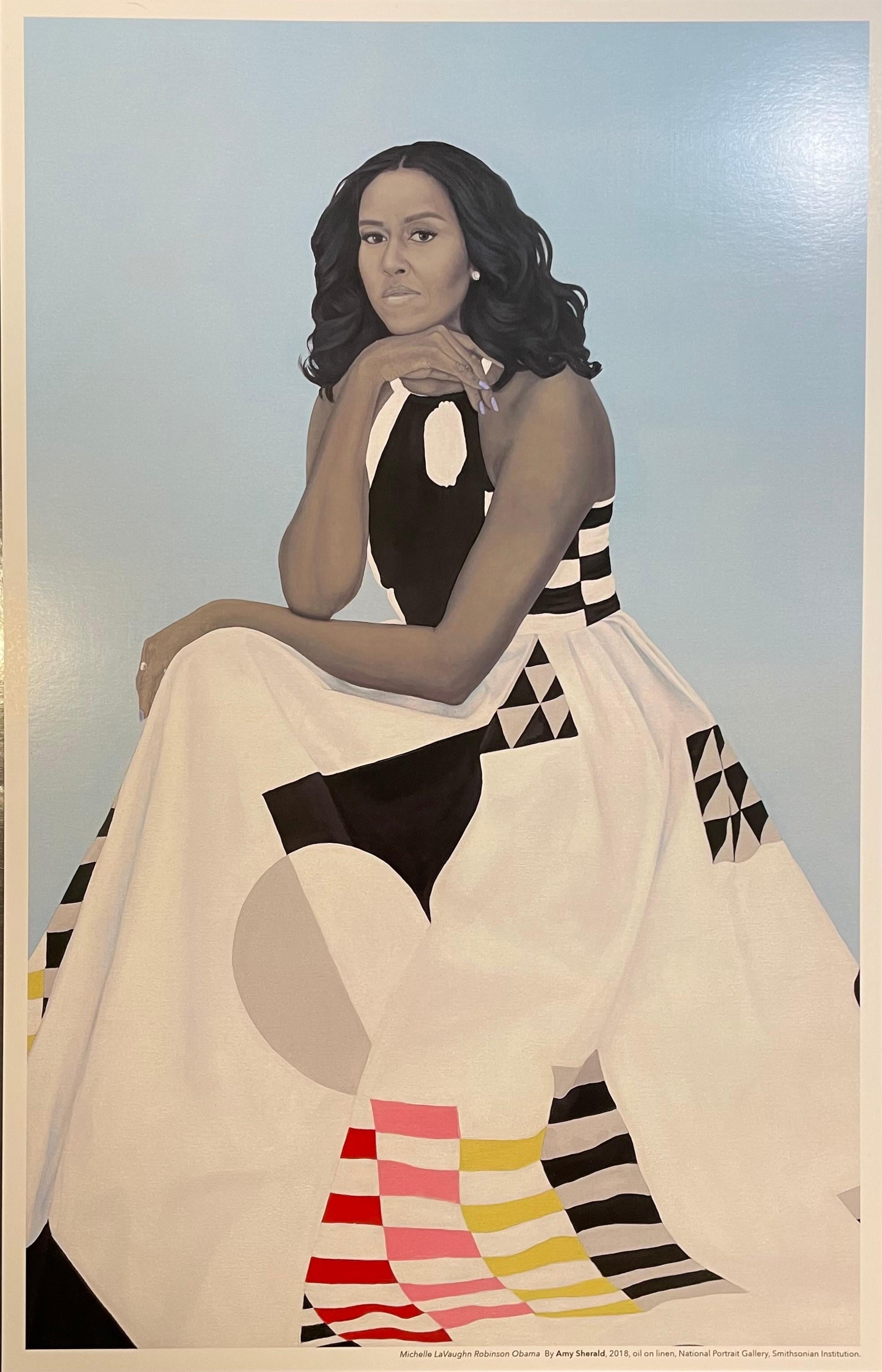 Michelle Obama White House Portrait by Amy Shearld 2018  - Contemporary Print by Amy Sherald