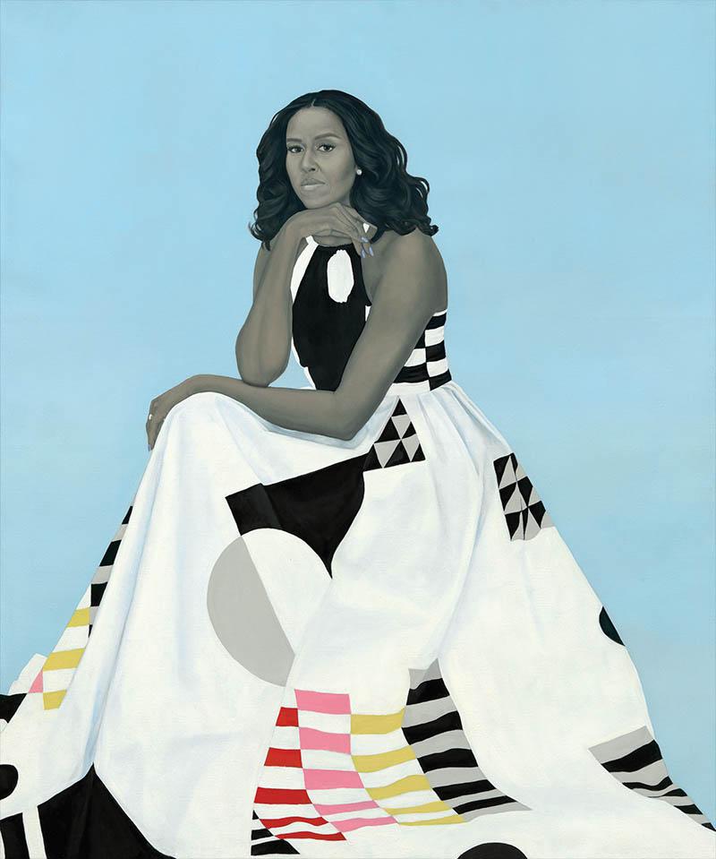 Amy Sherald Portrait Print - Michelle Obama White House Portrait by Amy Shearld 2018 