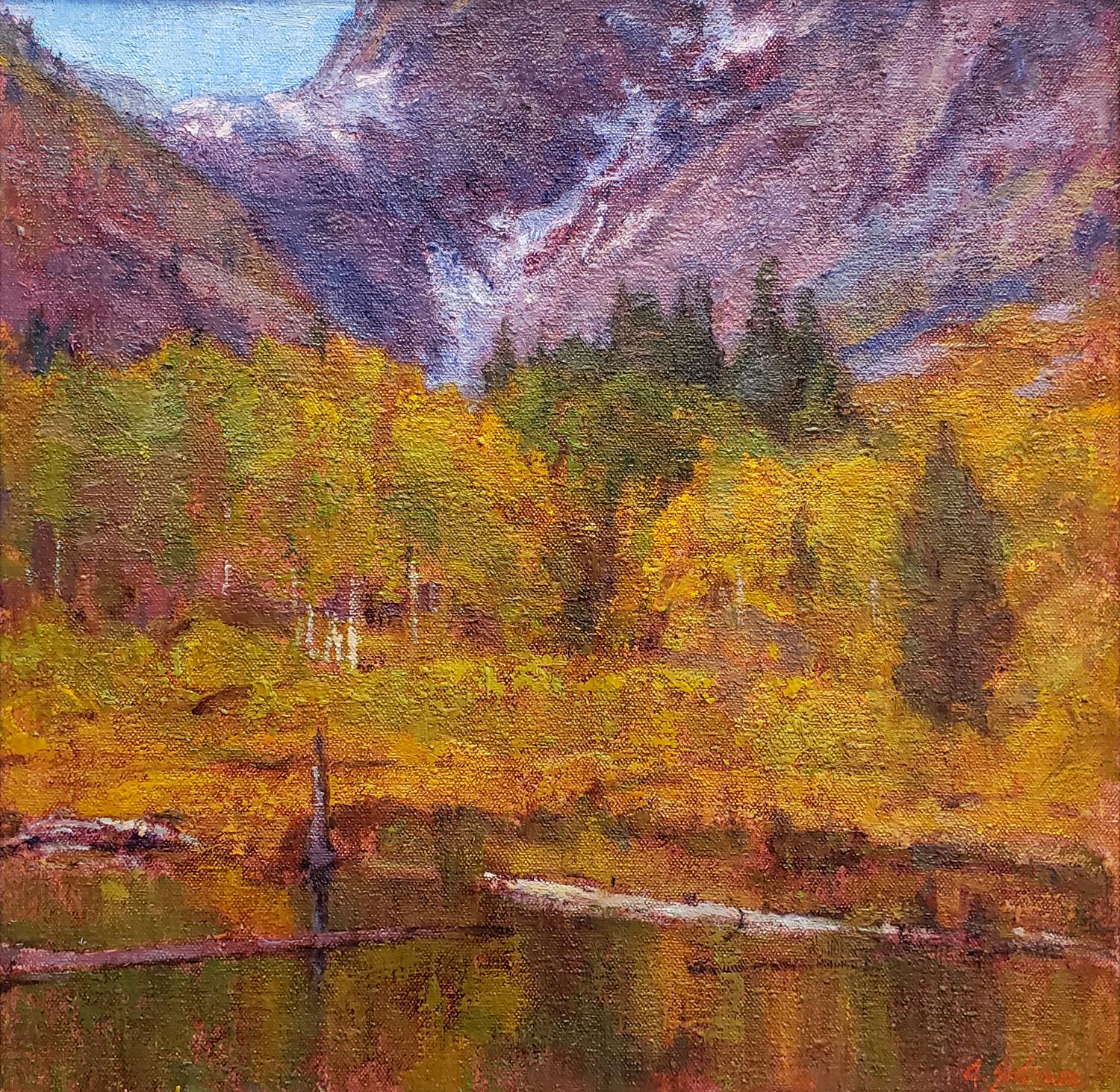 Luz de otoño; La Sierra - Painting de Amy Sidrane