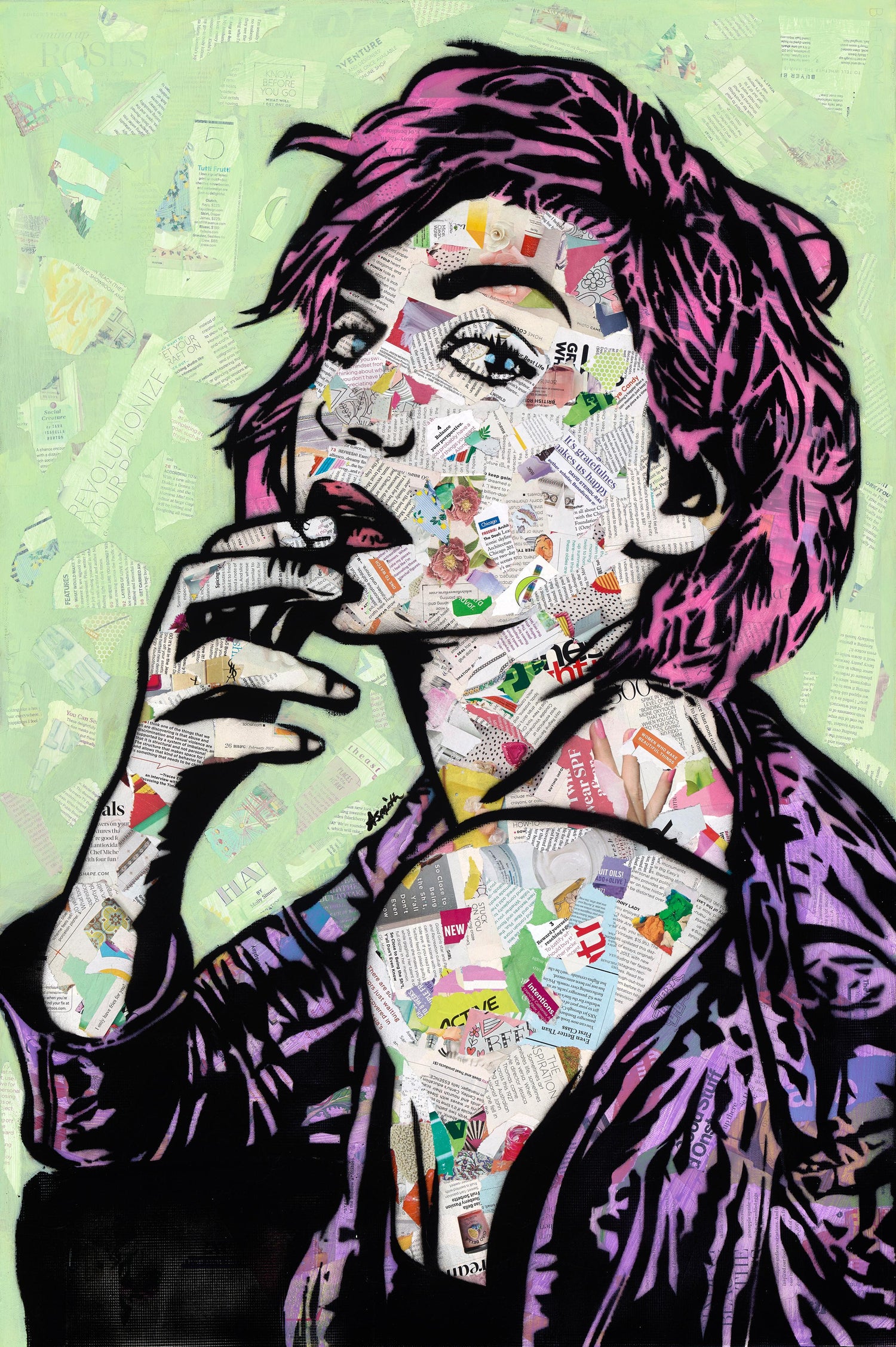Amy Smith I Woke Up Like This Mixed Media Collage And