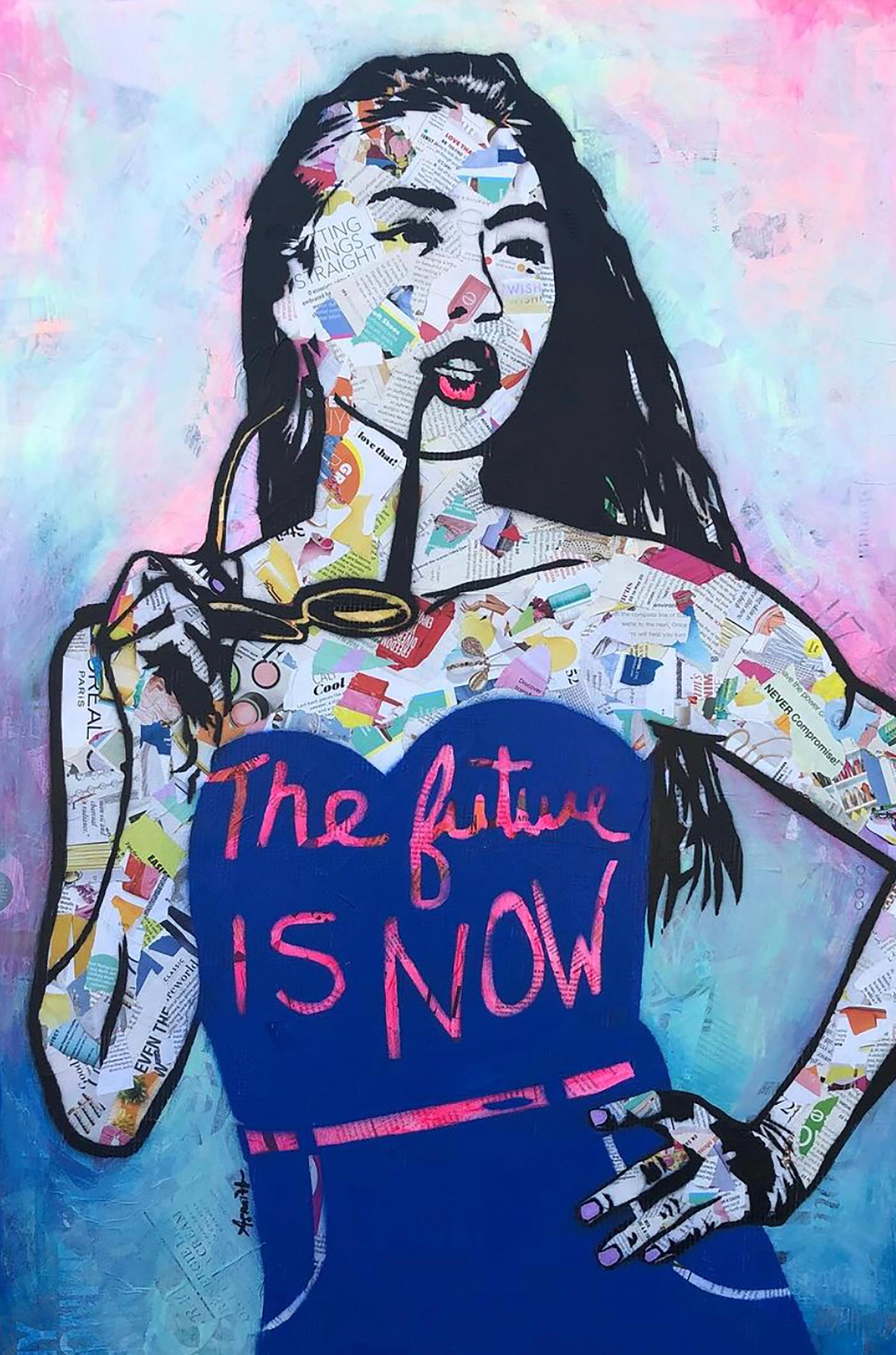 "The Future is Now "  mixed media magazine collage - Mixed Media Art by Amy Smith