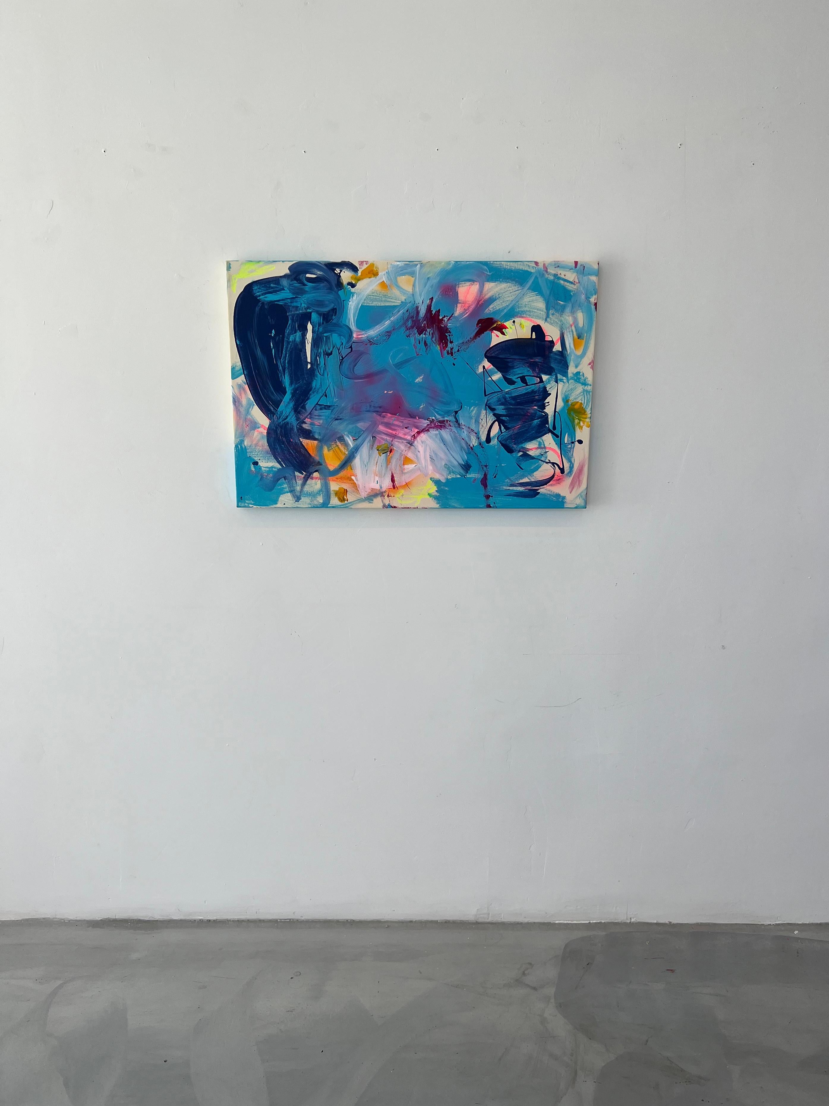 Un rêve bleu - acrylique sur toile - Painting de Amy Smith