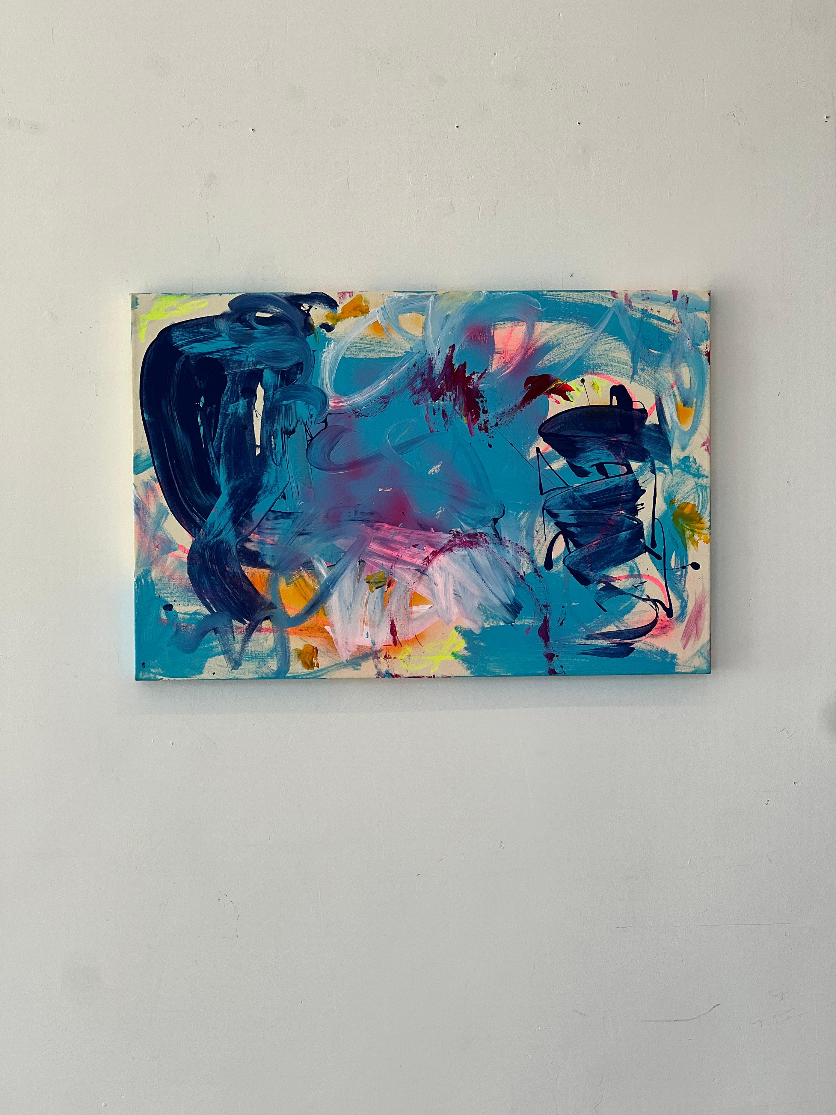 Blauer Traum – Acryl auf Leinwand (Zeitgenössisch), Painting, von Amy Smith