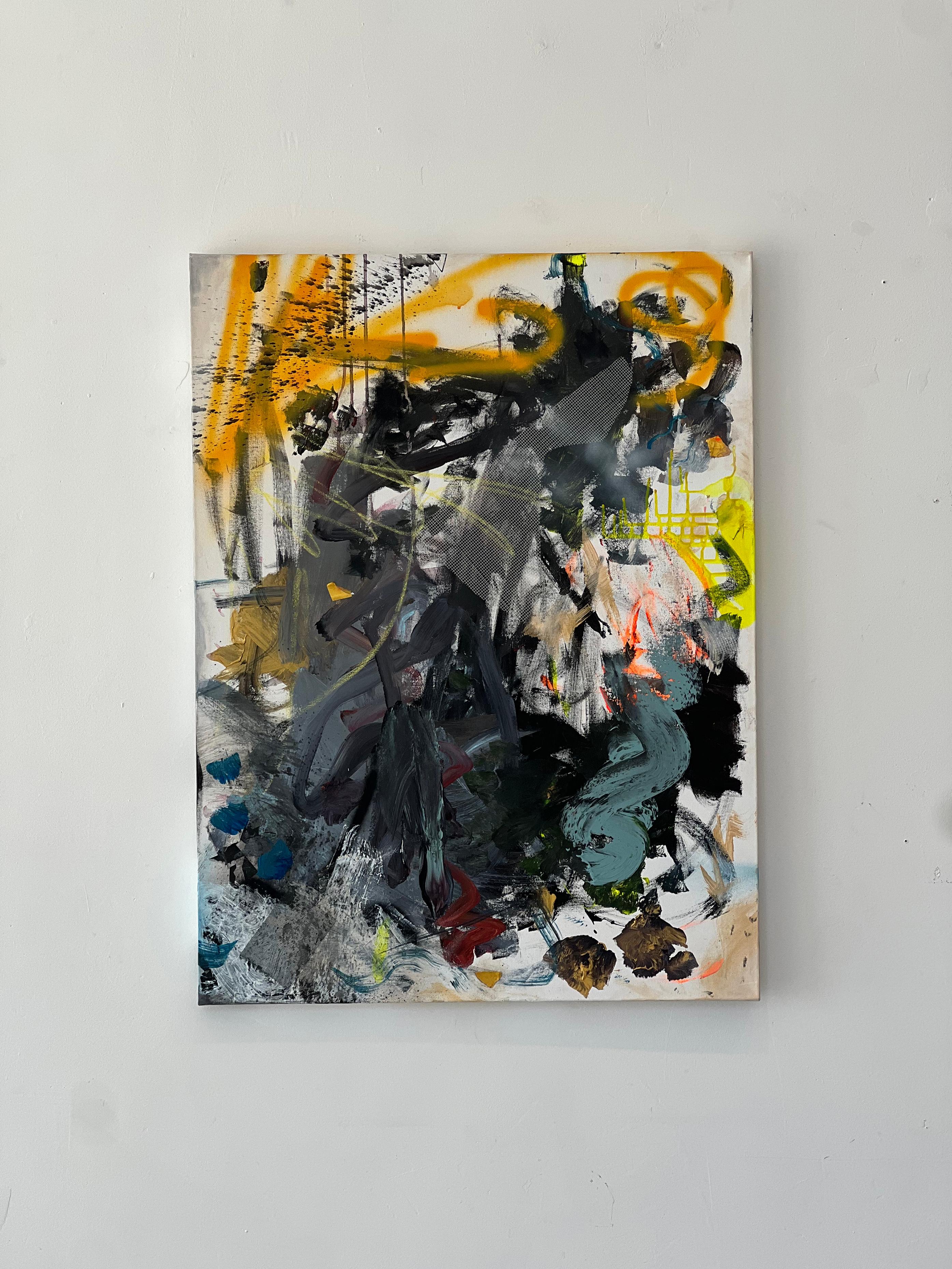Kids Play - acrílico sobre lienzo - Painting Contemporáneo de Amy Smith