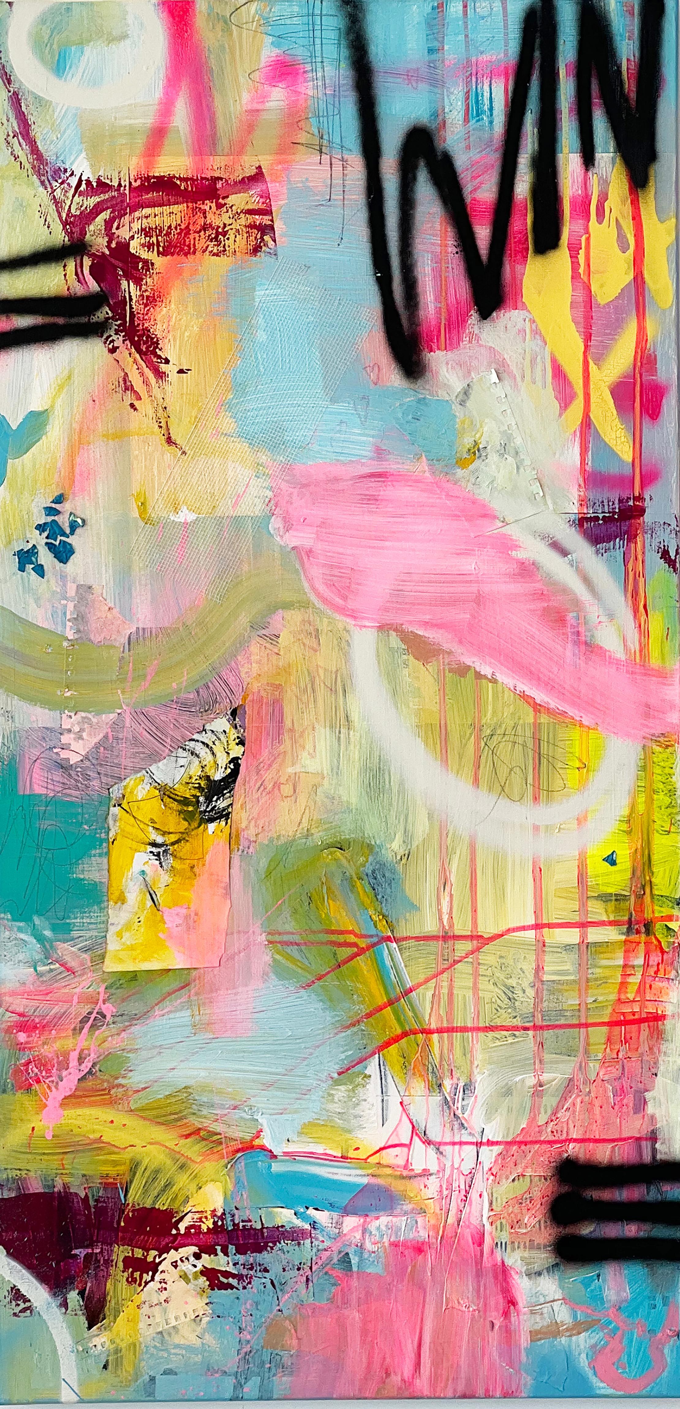 Amy Smith Abstract Painting – Love Wins – Acryl auf Leinwand
