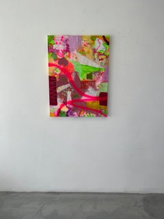 Raspberry Sherbet - acrylic on canvas