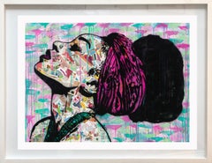 Female Expressive 401 130 cmx150cm Silbergebürstetes Alu Pop Art/Contemporary