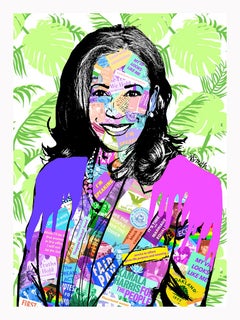 Kamala Harris - Framed Contemporary POP Art Portrait of Vice President Elect