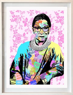 RGB- Zeitgenössisches POP-Kunstporträt von Ruth Bader Ginsberg Supreme Court Justice