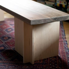 Banc Amy en noyer et érable massif