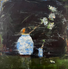 Large Abstract Painting Contemporary Mixed Media on Panel Square 48 x 48