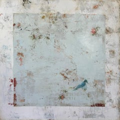The Most Brilliant Blue by Amy Sullivan, Large Contemporary Bird Painting Square