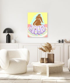 Jellodramatic - Pittura originale surrealista vibrante con natura morta figurativa