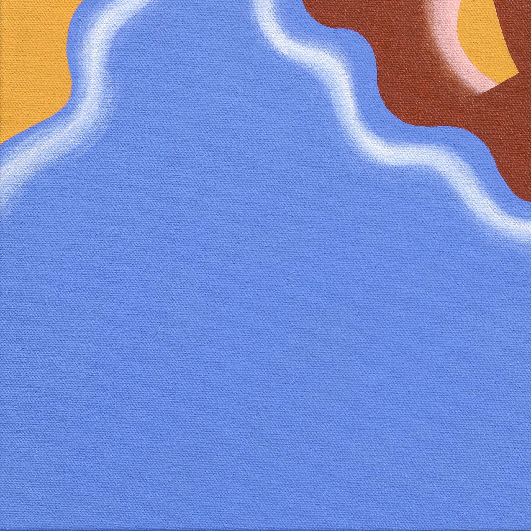 Sonnenuntergang – Original surrealistisches, farbenfrohes, figuratives Gemälde im Angebot 2