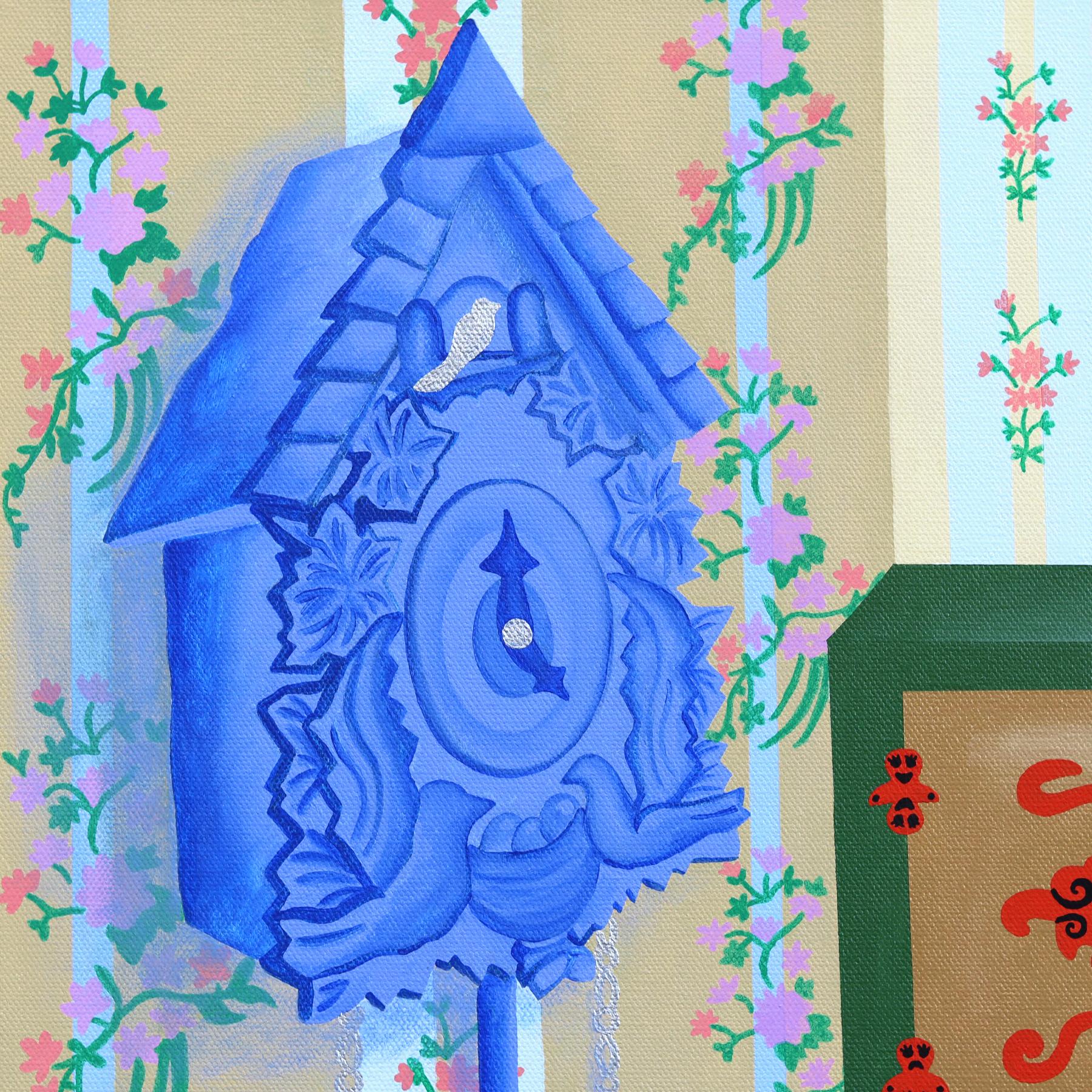 Supernatural Delight - Original Surrealist Buntes Tier-Stillleben Gemälde (Zeitgenössisch), Painting, von Amy Tai