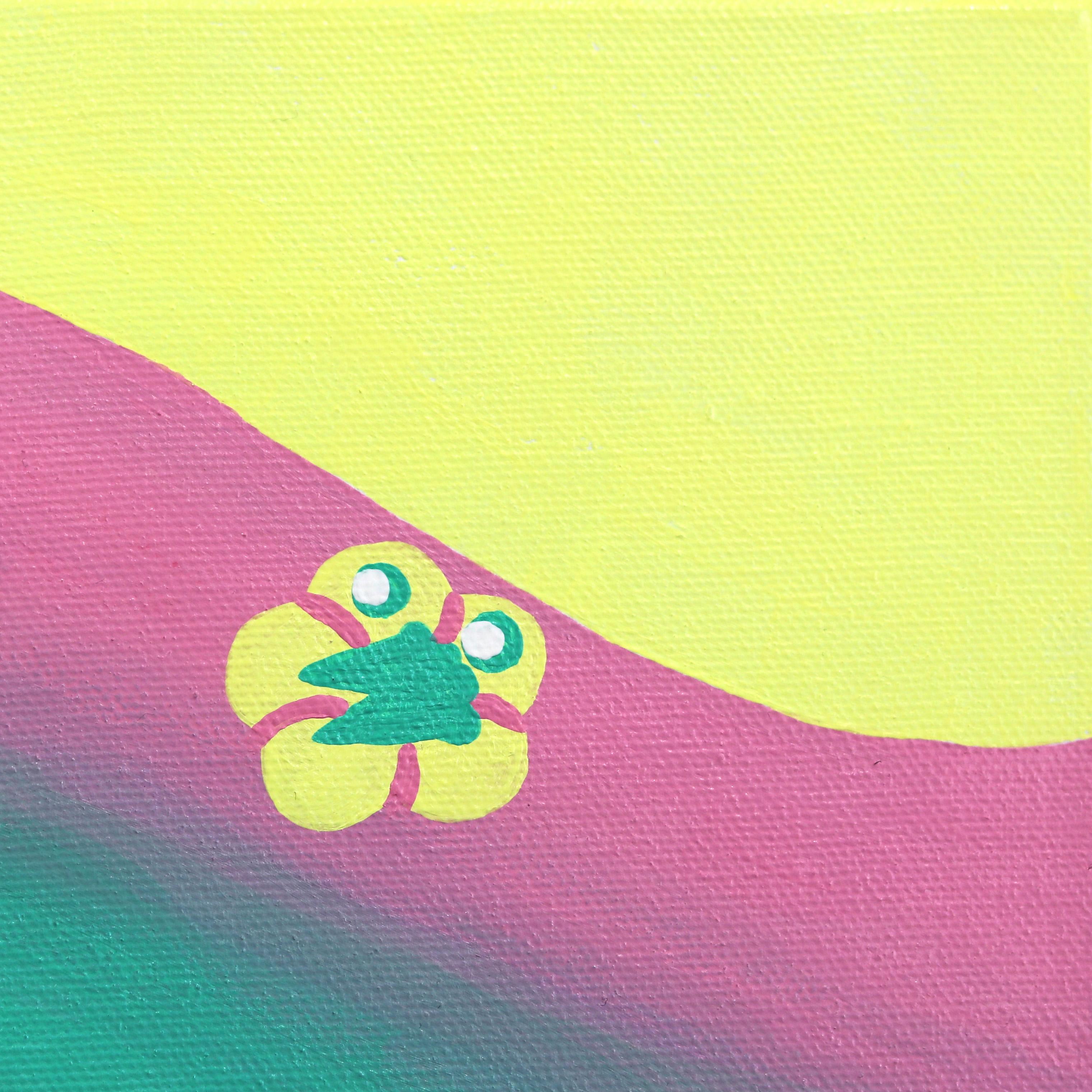 Topsy Turvy - Original Surrealist Vibrant Pastel Still Life Snake Painting For Sale 3