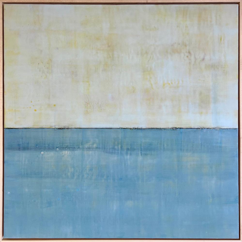Amy Van Winkle Abstract Painting – Effervescent - Zeitgenössische Enkaustik auf Platte, gerahmt, 2023