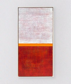 Hold the Line - Contemporary Encaustic on Panel, Framed, 2022