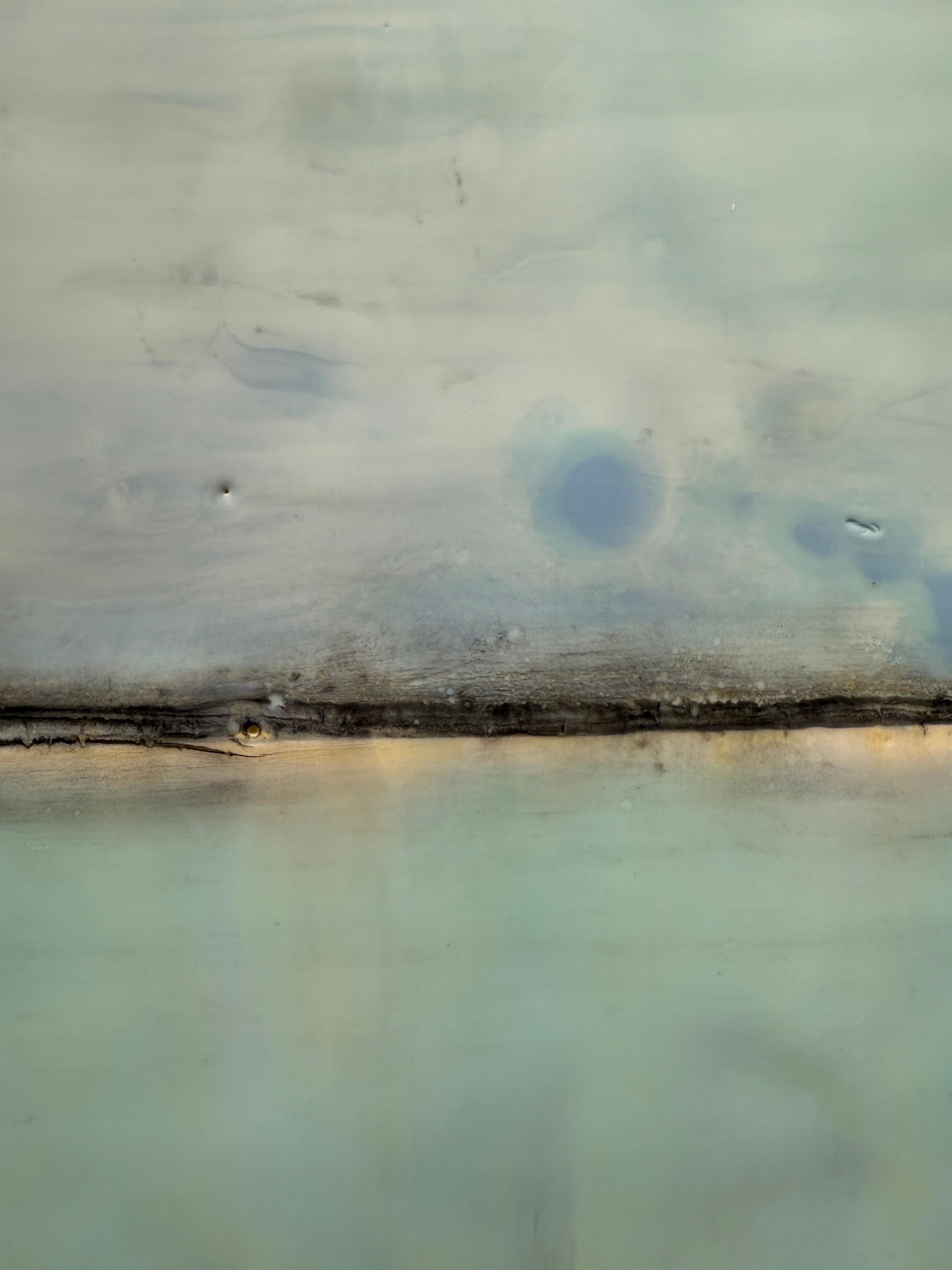 Stummes Glühen (Blau), Abstract Painting, von Amy Van Winkle