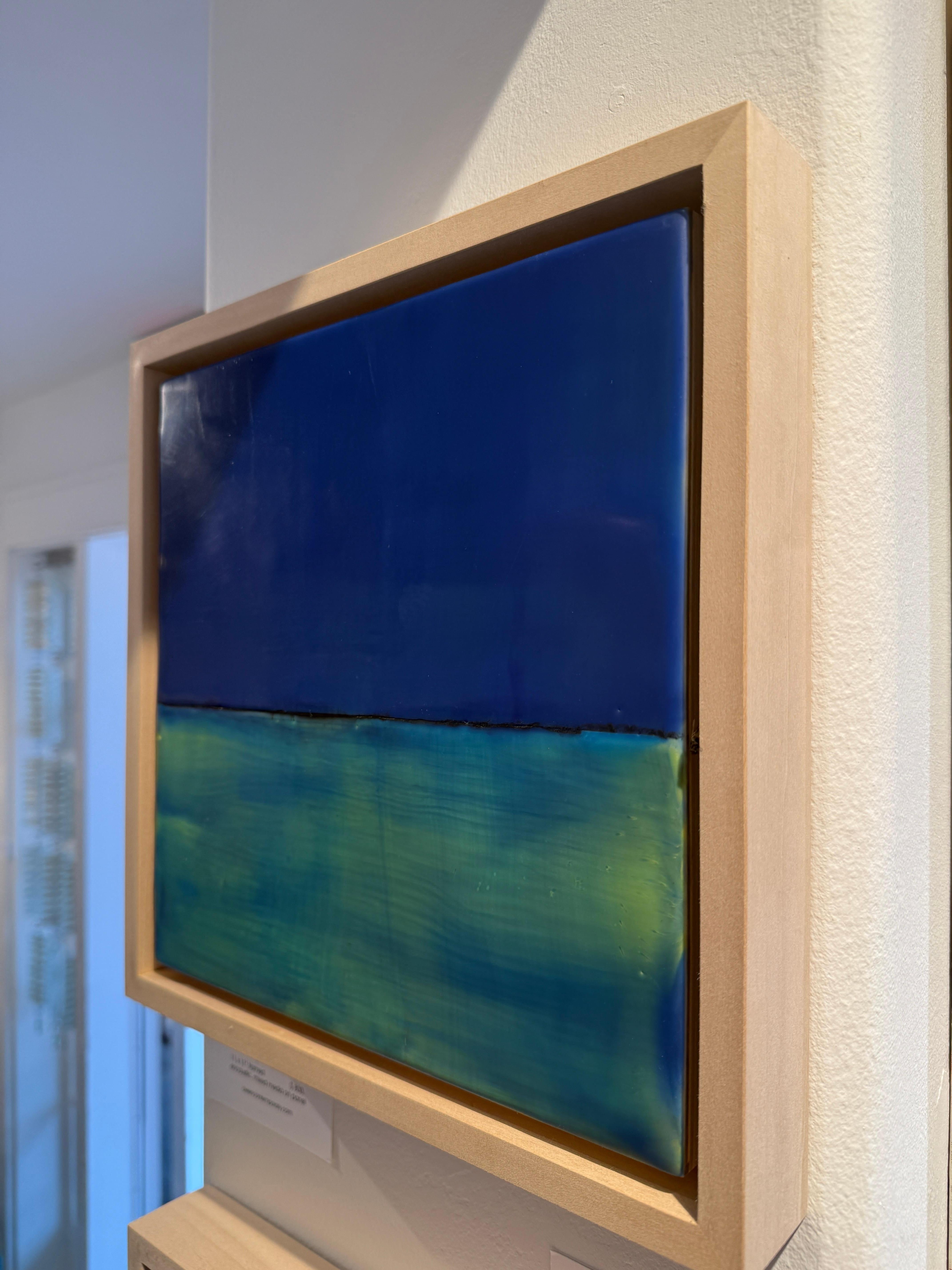Rimani per un po' 3 - Abstract Painting Blu di Amy Van Winkle