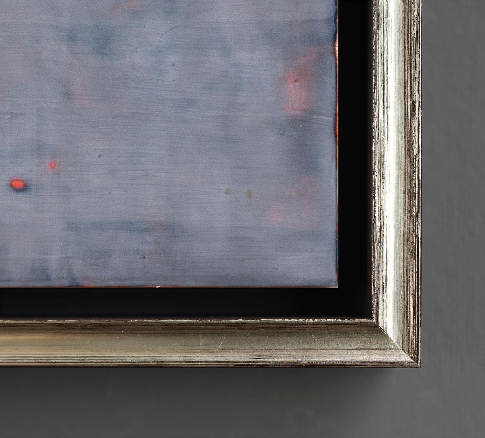 « The Way It's Meant To Be » (La façon dont il est nécessaire d'être) Encaustic Blue and Periwinkle Color Blocking on Board - Painting de Amy Van Winkle