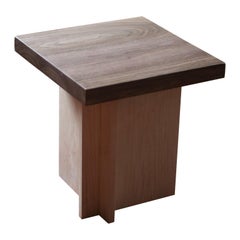 Amy Walnut and Maple Side Table / Stool