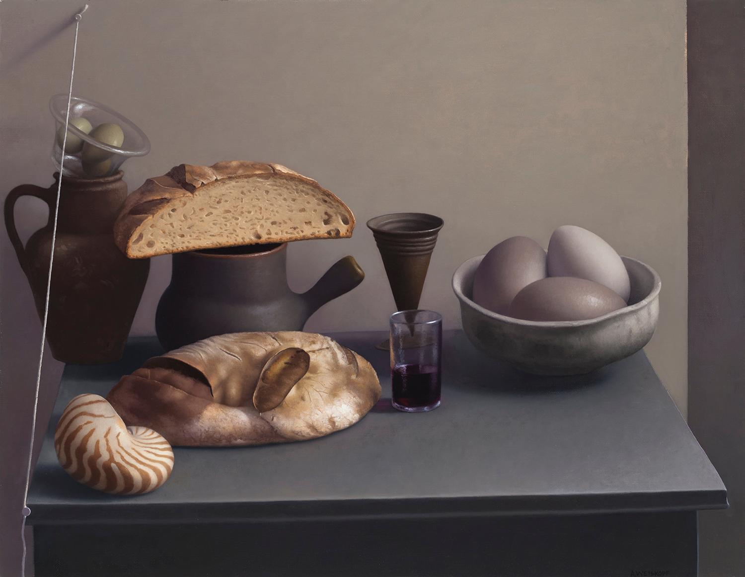 Still Life with Bread, Shell and Eggs 