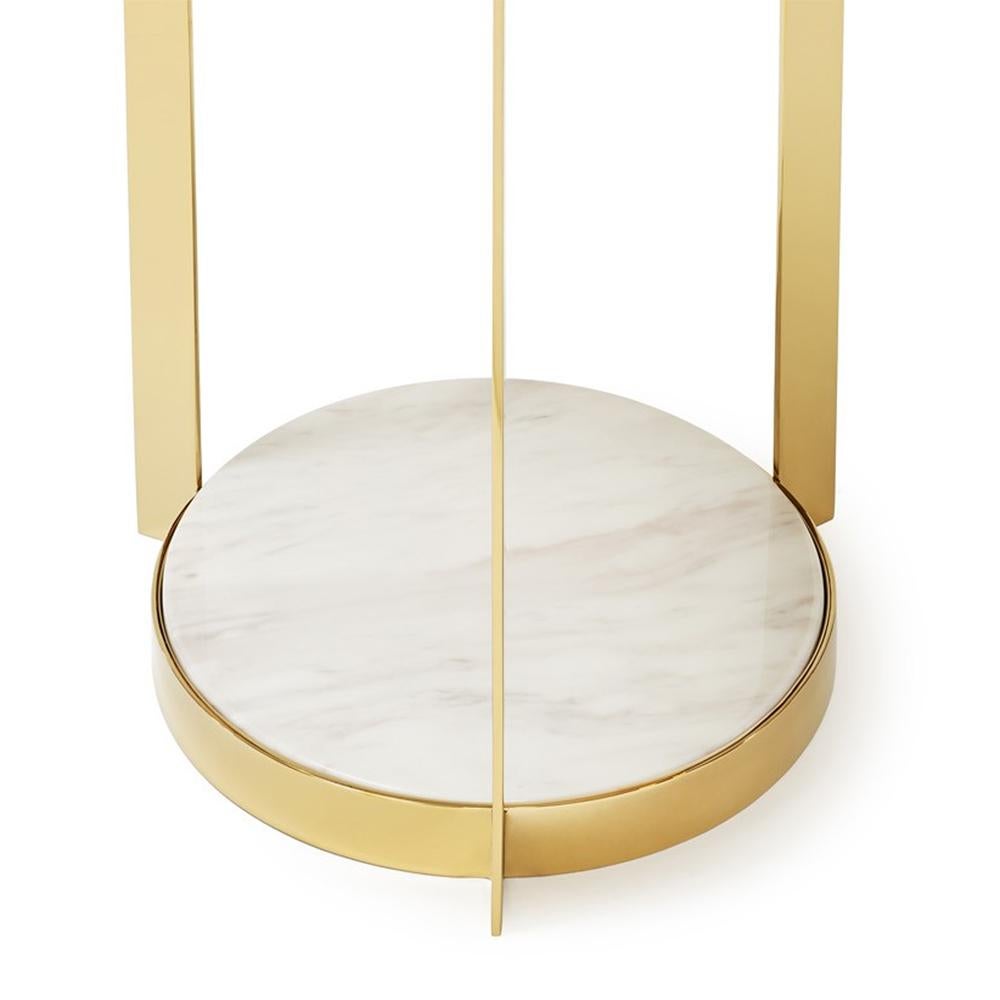 Doré Table d'appoint Amy White en vente