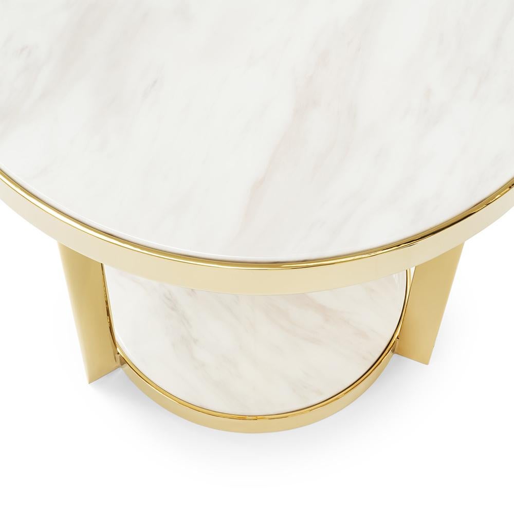 Métal Table d'appoint Amy White en vente