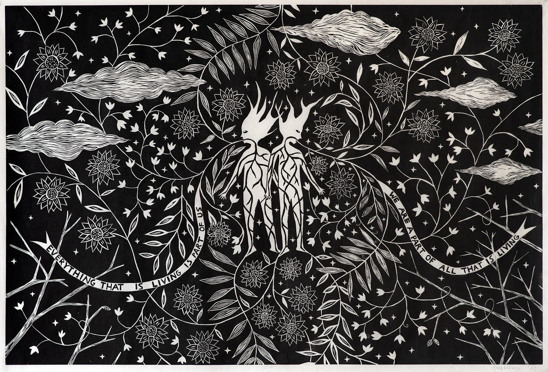 Amy Wilson Still-Life Print - Everything that is living is part of us