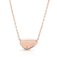 Amy Y 14.00ct Boulder Opal, Diamond and 18K-Rose Gold Pendant Necklace 'Aspen'