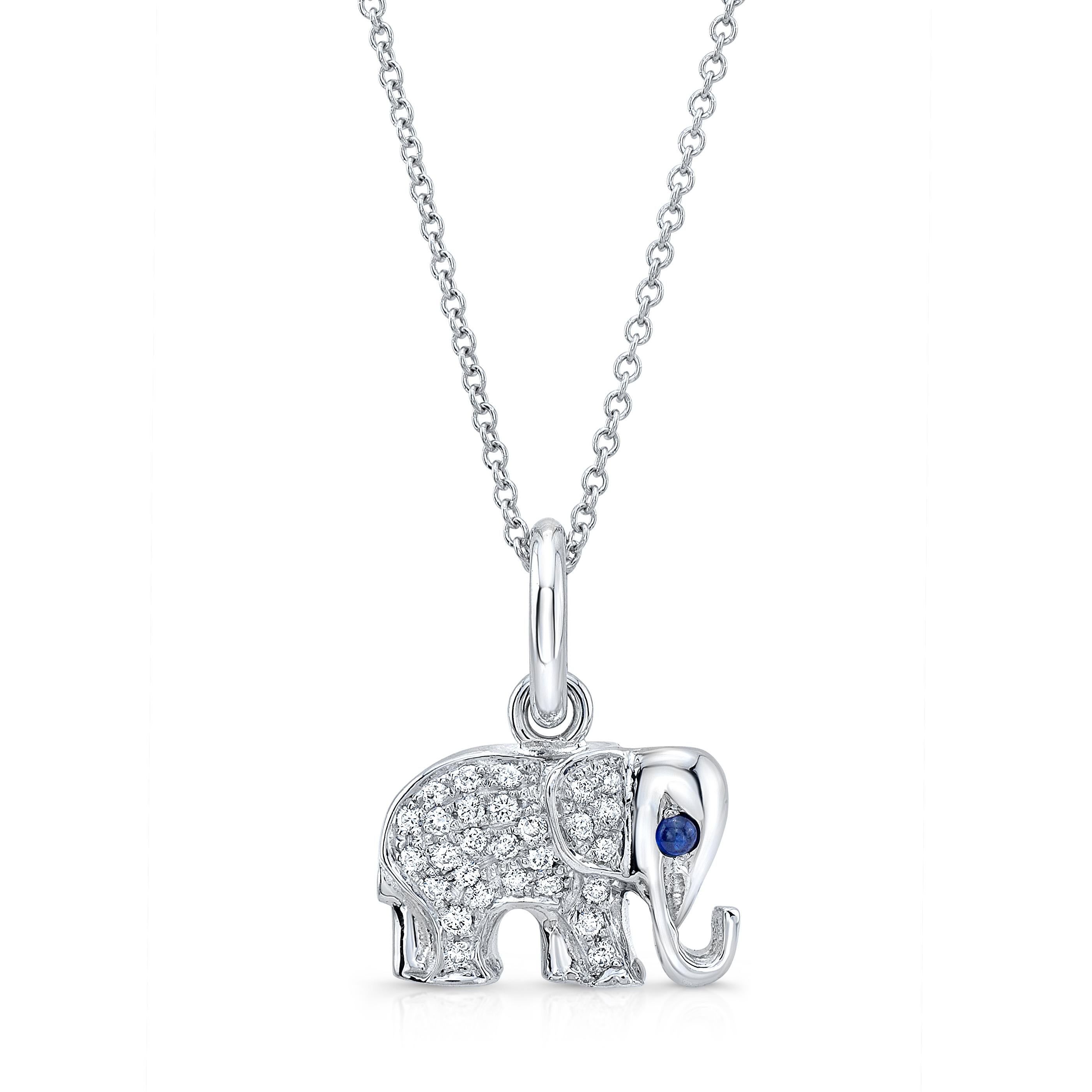 18k gold elephant pendant