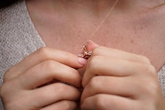 18 Karat Gold, Diamond, Sapphire and Enamel Pendant/Charm Necklace 'Honey Bee'