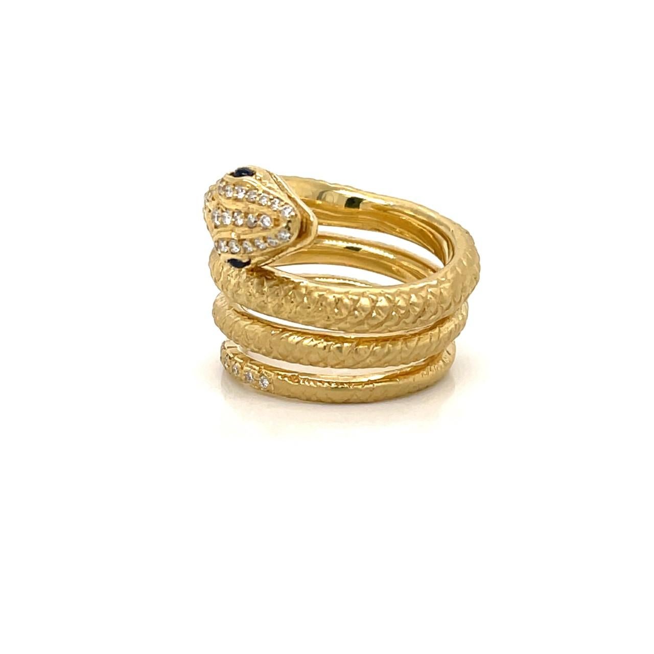 gucci gold snake ring