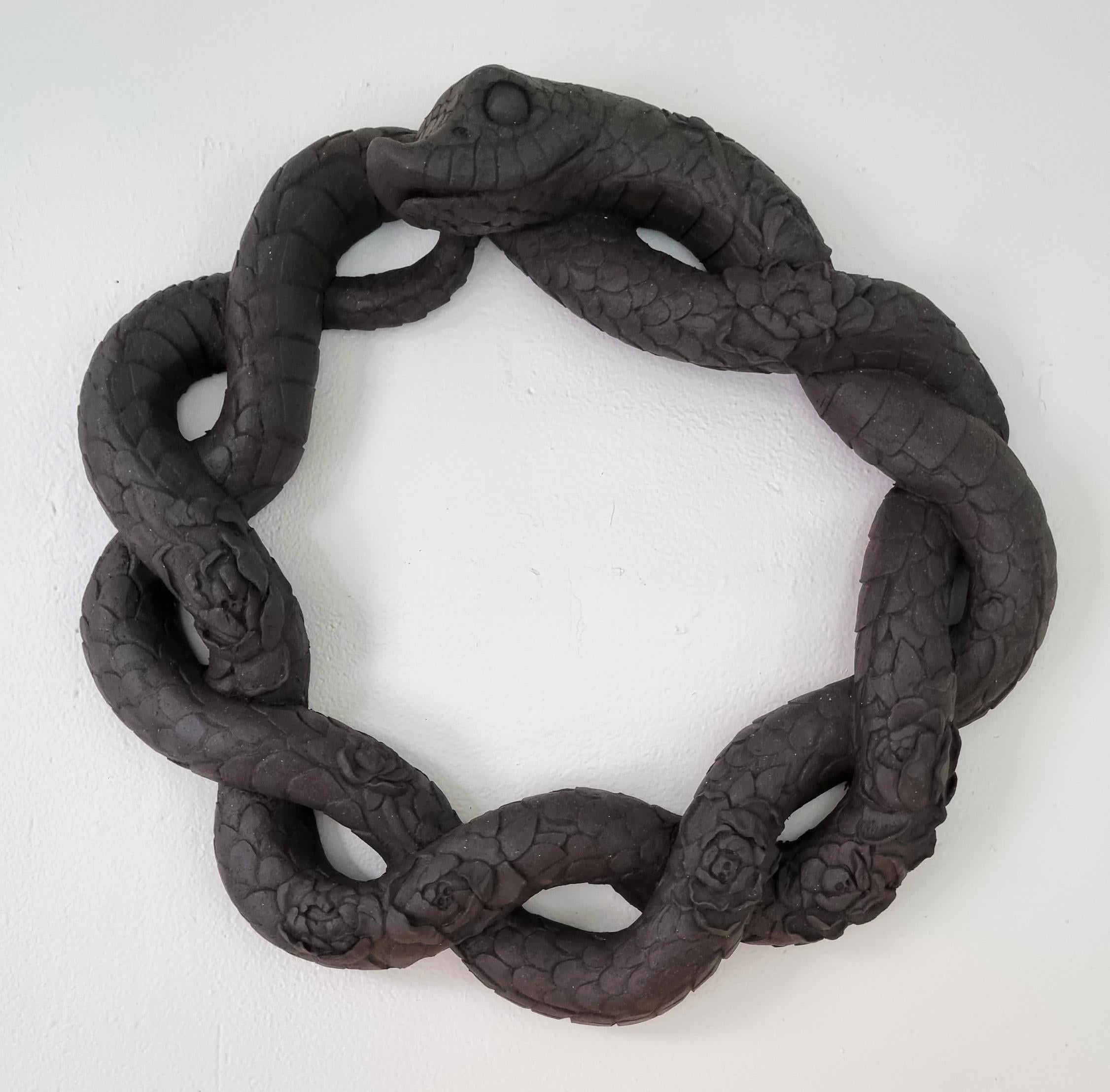 Amy Young Figurative Sculpture - Black Serpent (MADE TO ORDER)