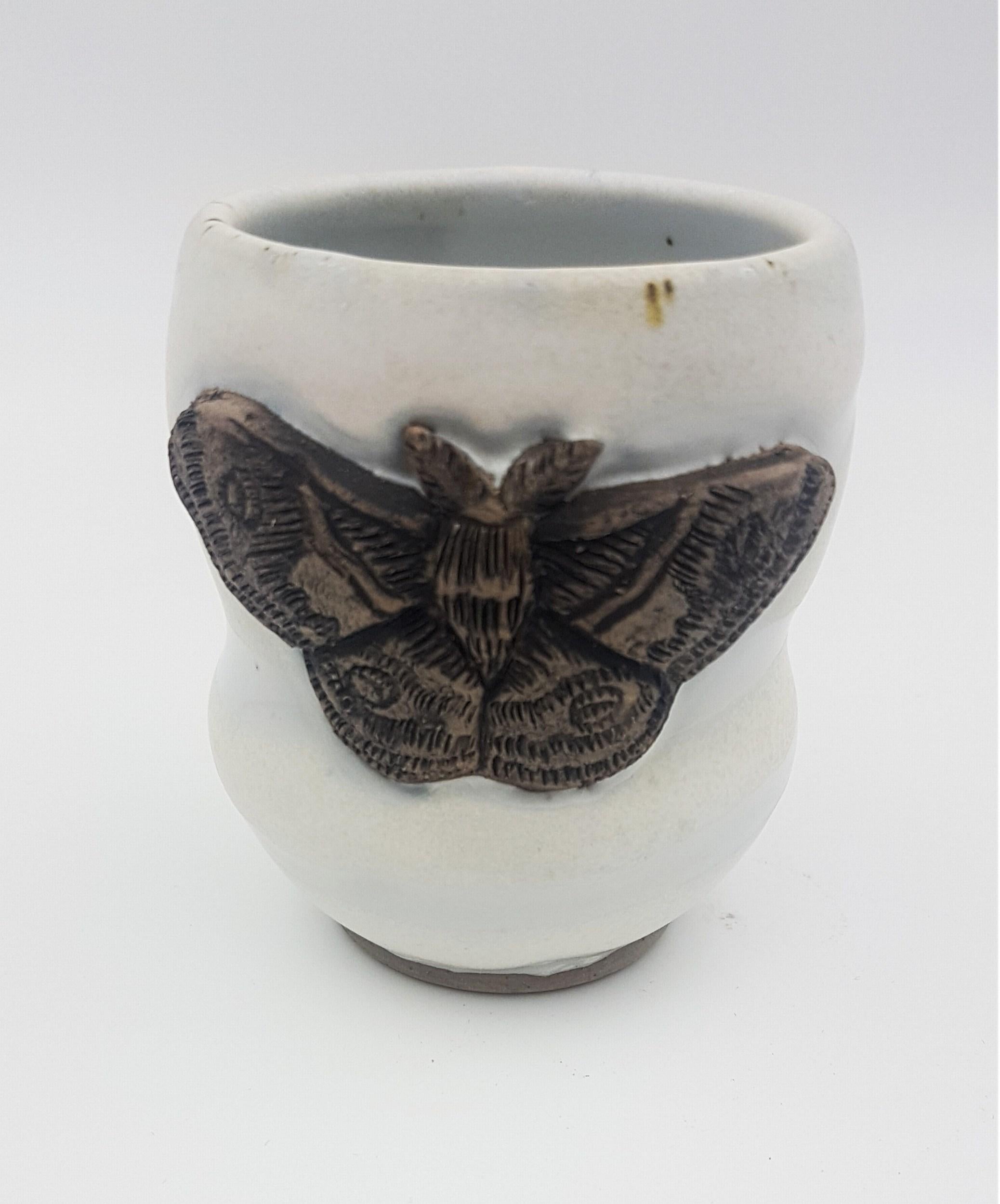 Amy Young Figurative Sculpture - Moth Mug